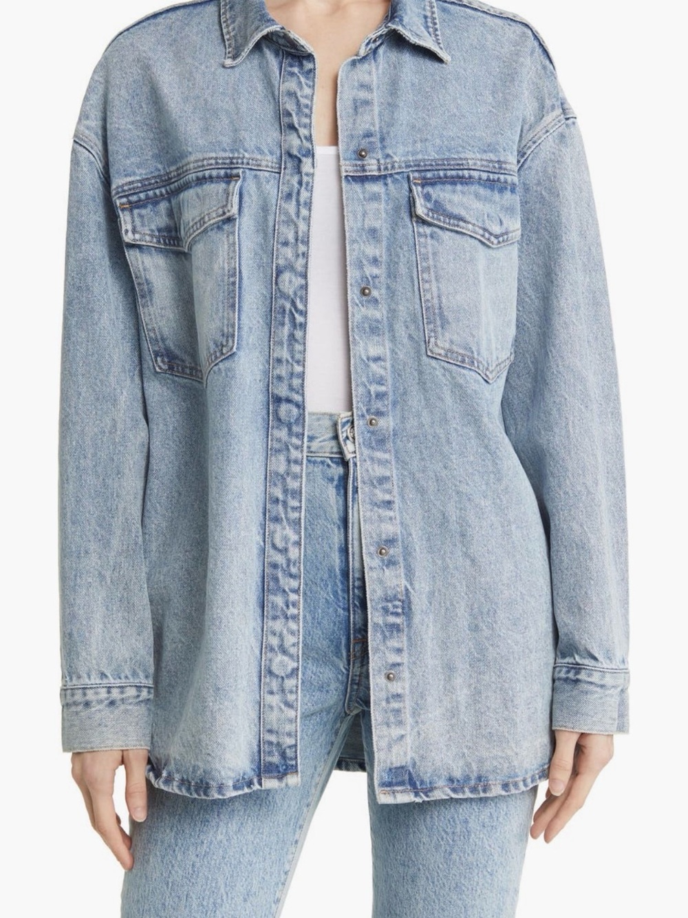 Pistola Mille Oversize Denim Shirt Jacket